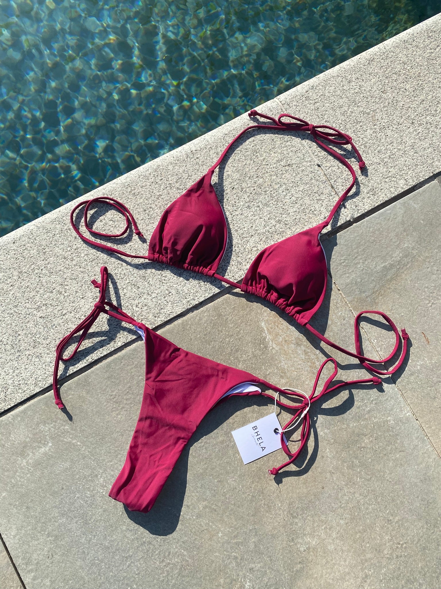 Bikini Basic Ajustable Vinotinto