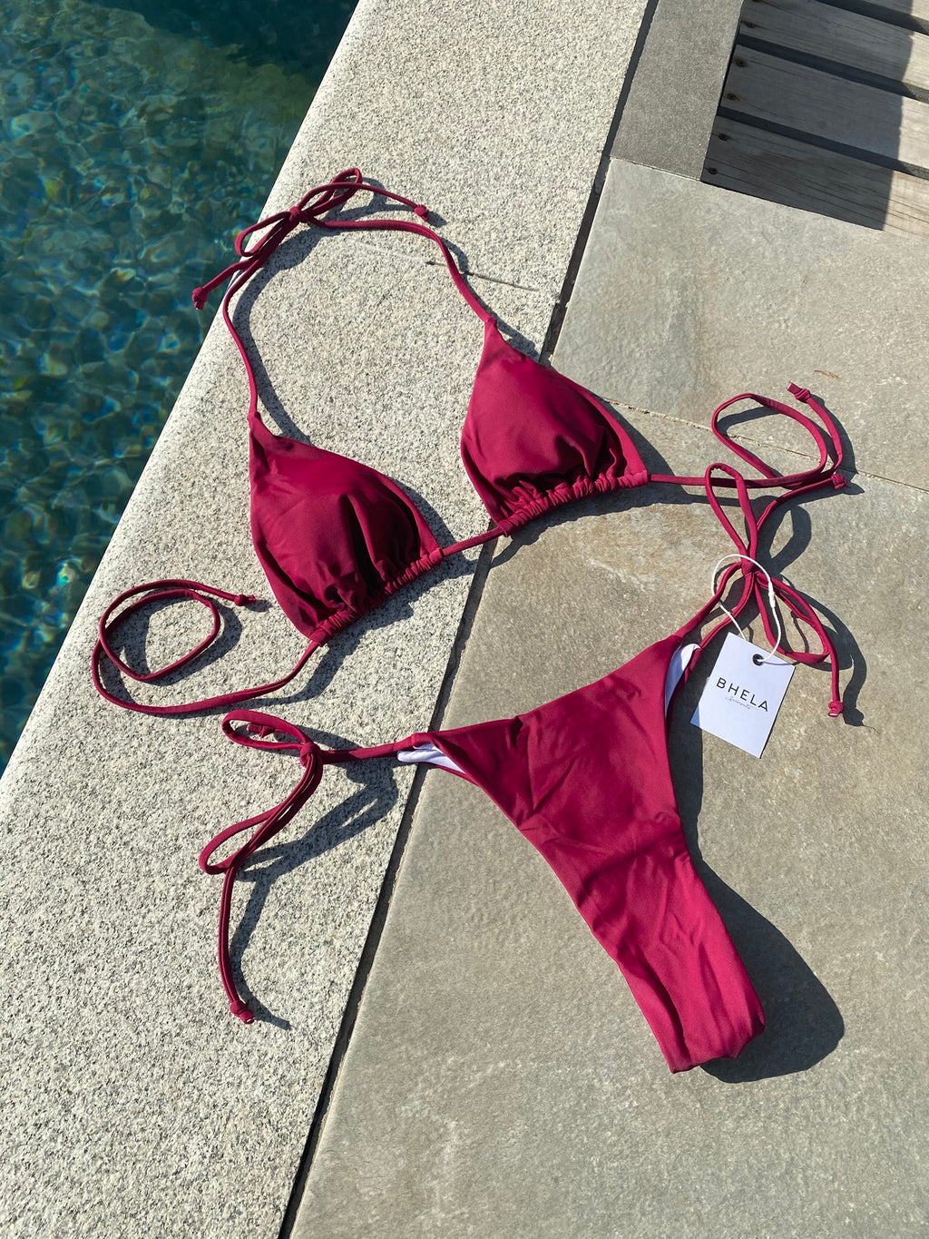 Bikini Basic Ajustable Vinotinto