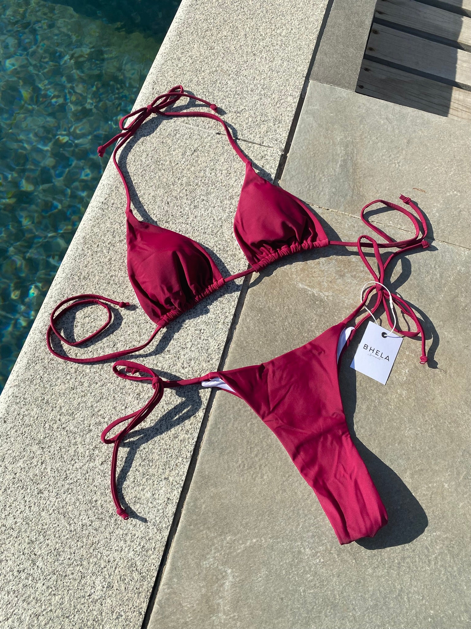 Bikini Basic Ajustable Vinotinto