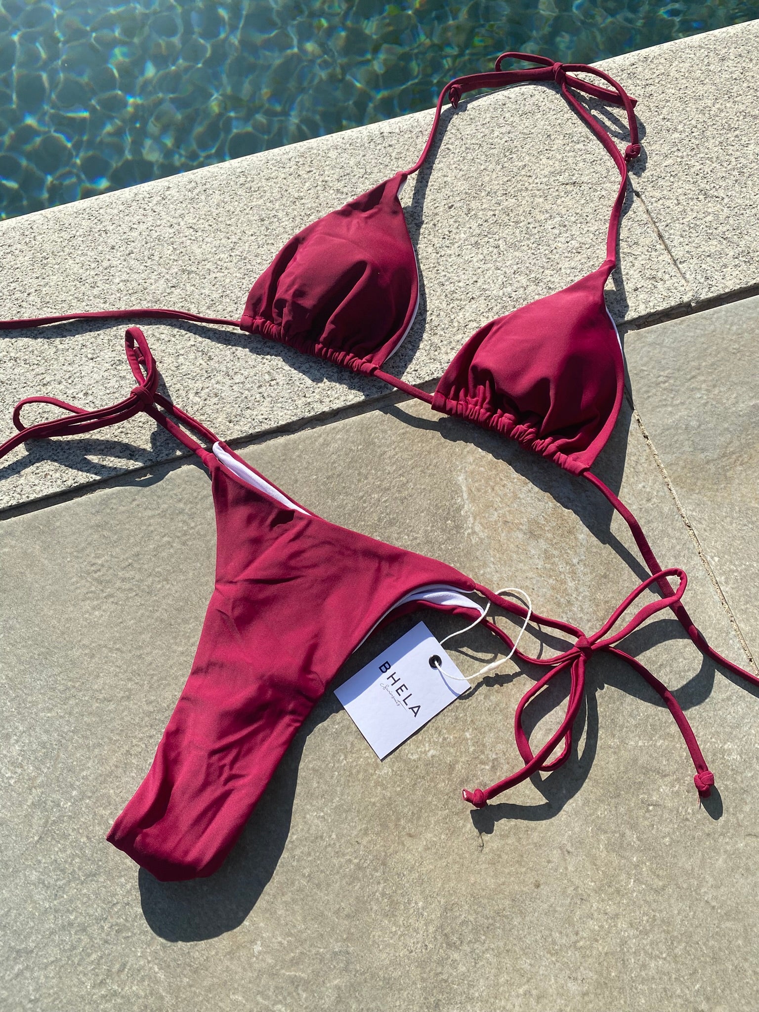 Bikini Basic Ajustable Vinotinto