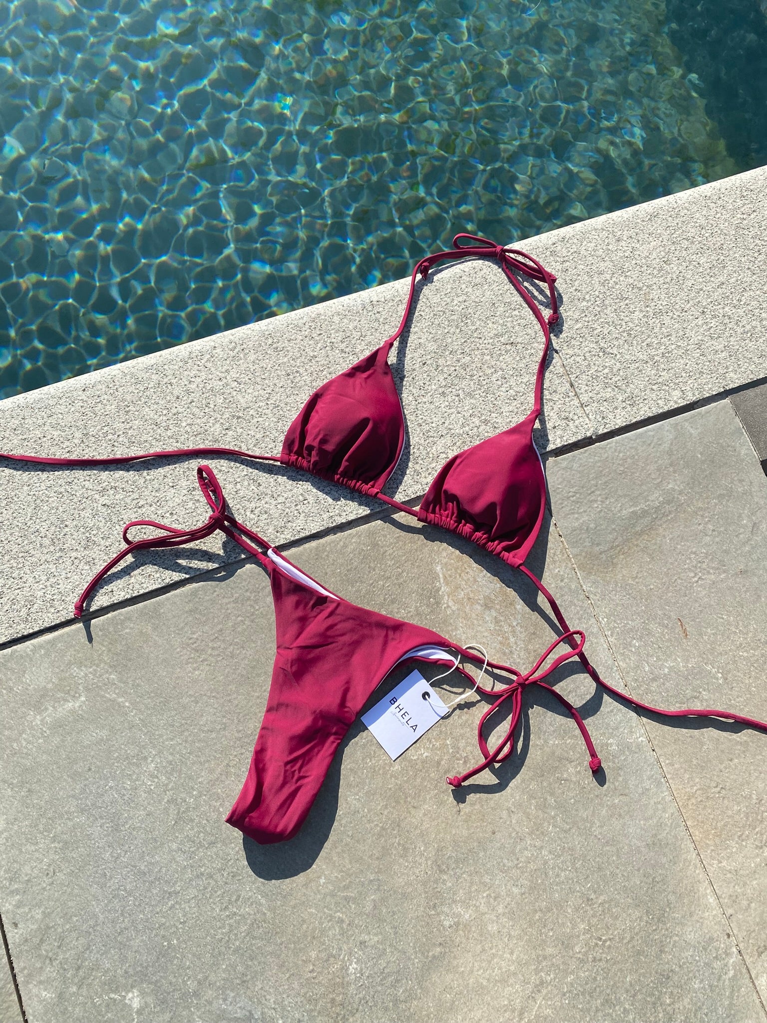 Bikini Basic Ajustable Vinotinto