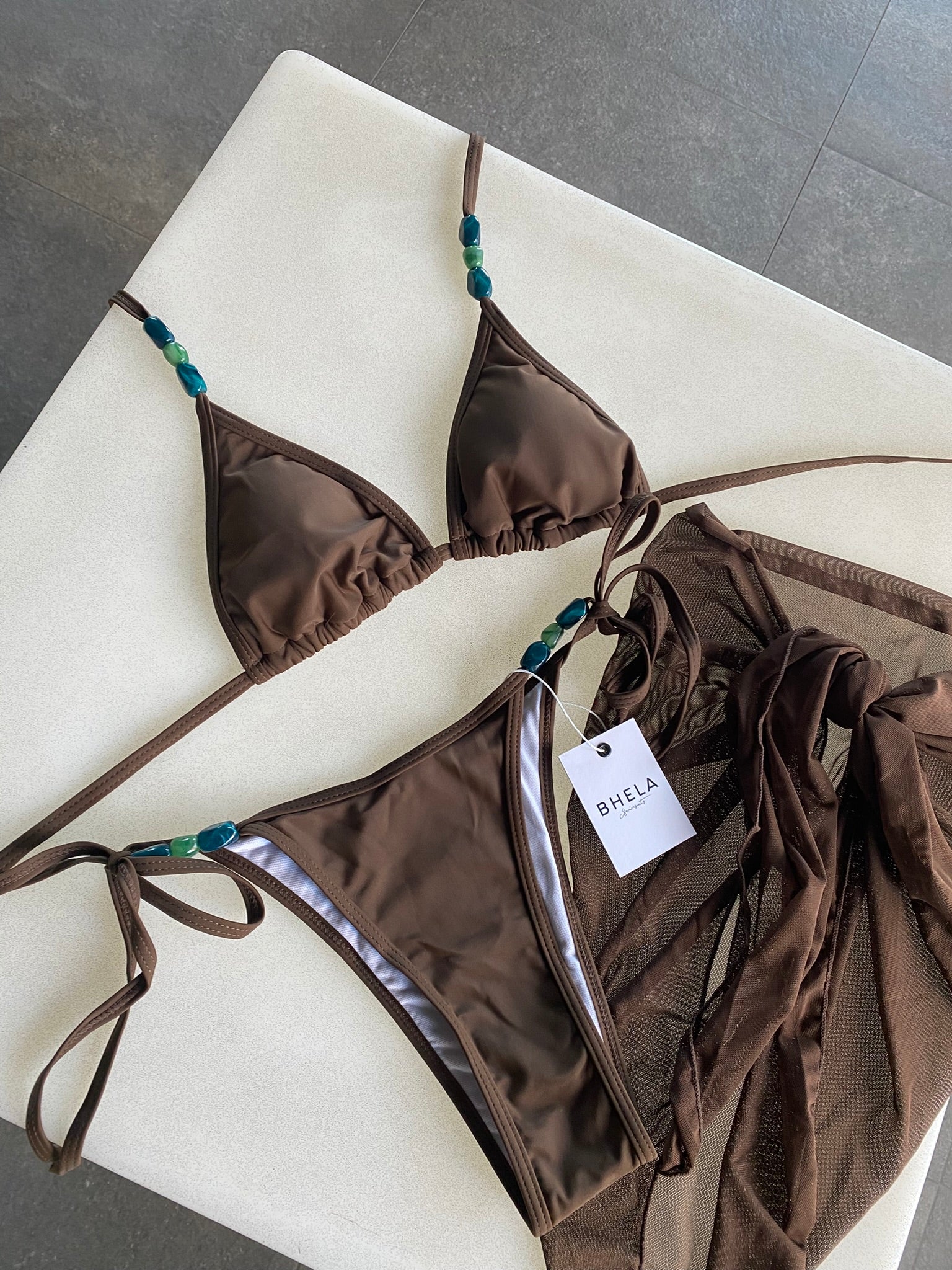 Conjunto Jade 3 Piezas Café