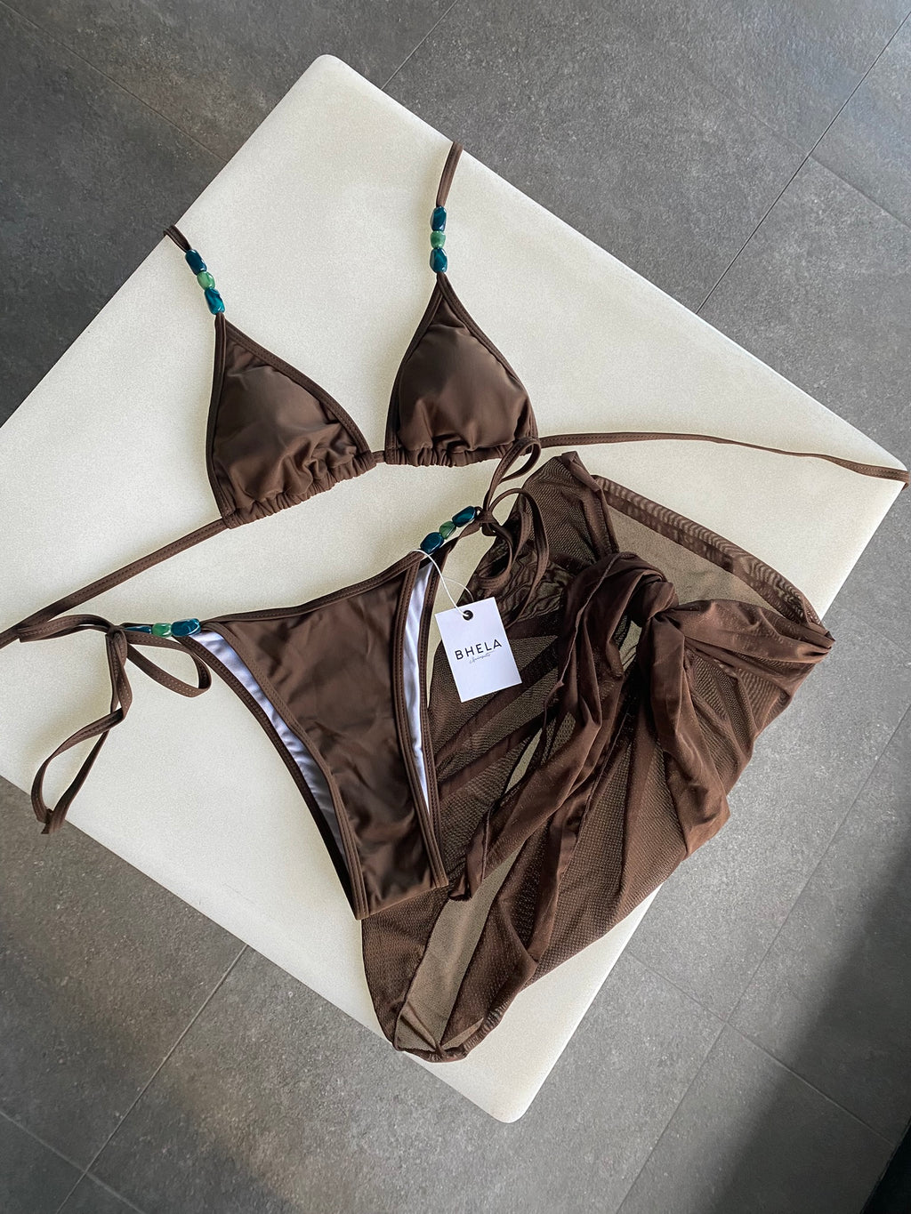 Conjunto Jade 3 Piezas Café