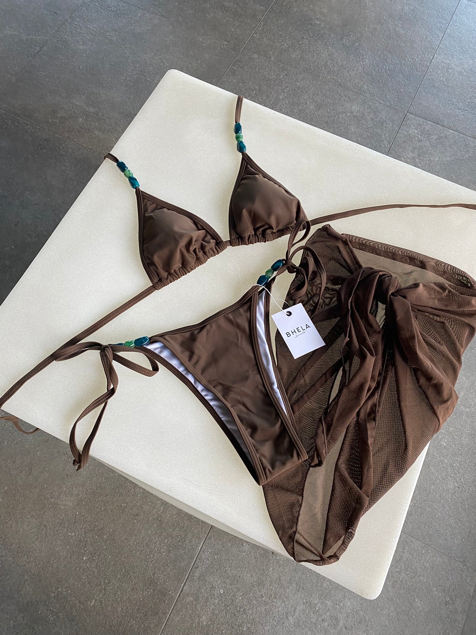 Conjunto Jade 3 Piezas Café