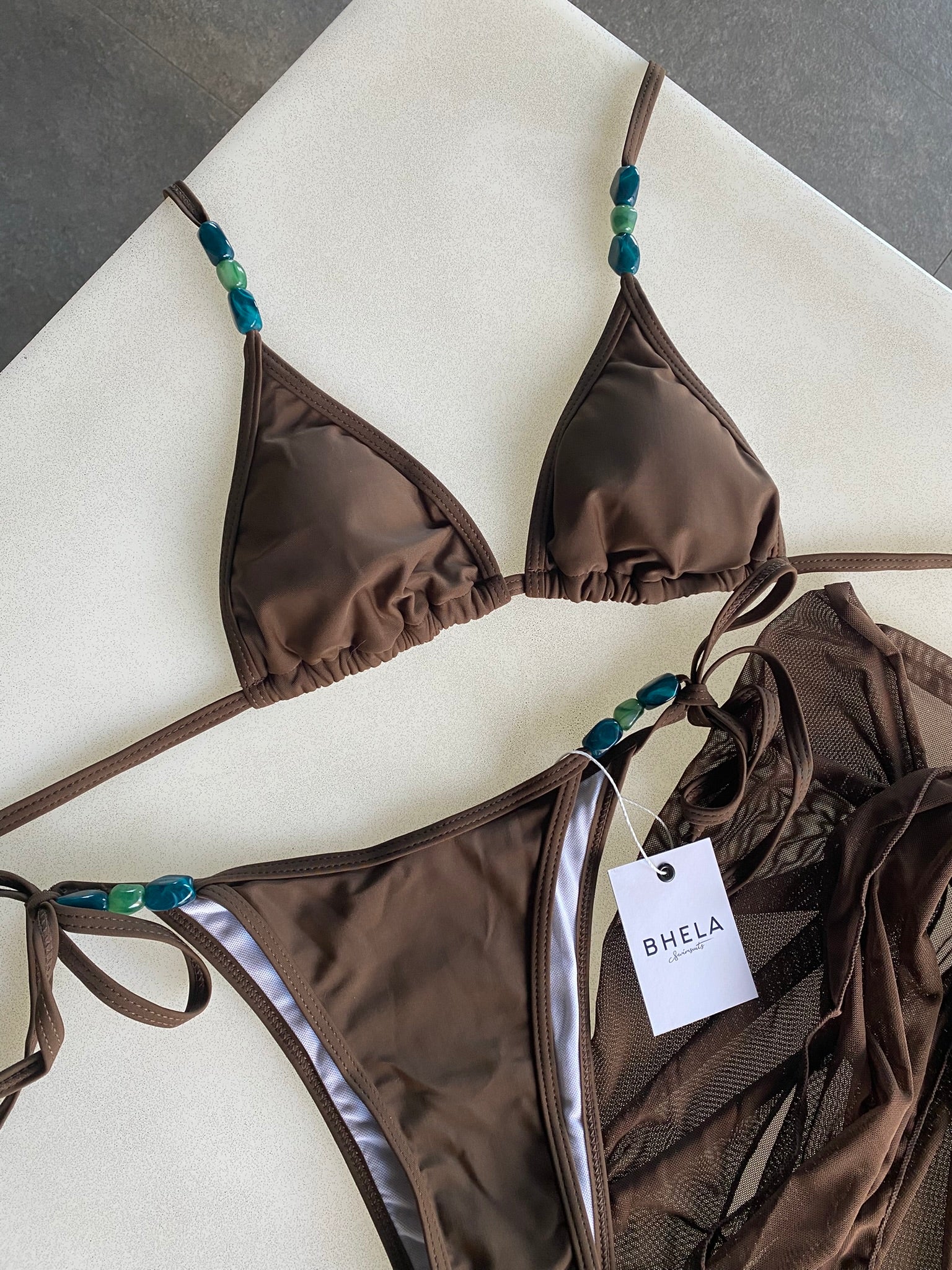 Conjunto Jade 3 Piezas Café