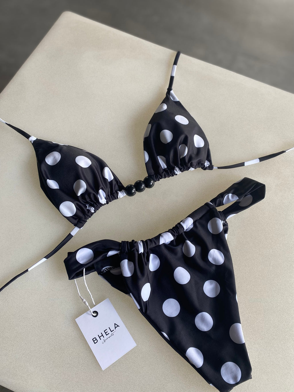 Bikini Polka Dot Negro