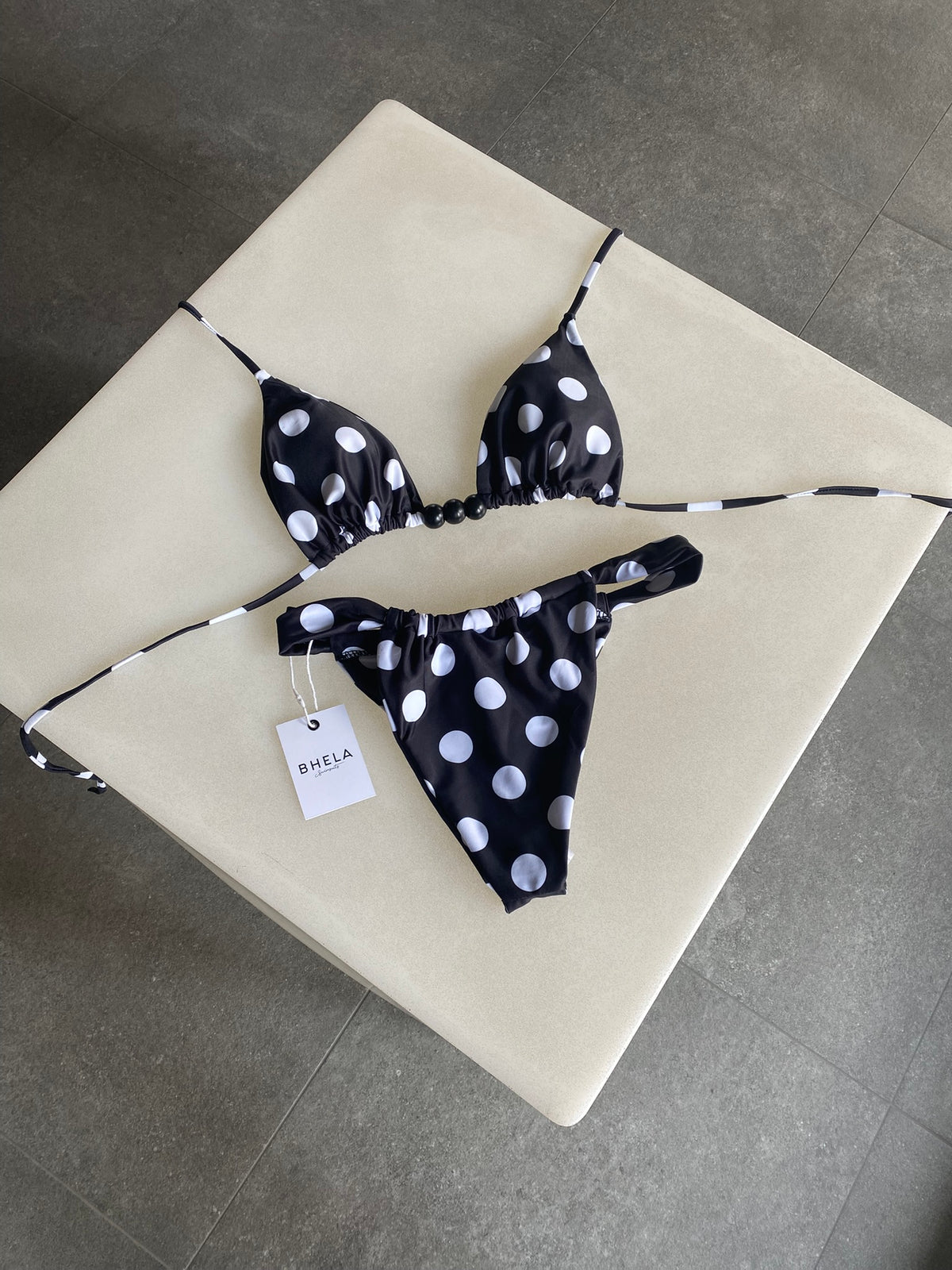 Bikini Polka Dot Negro