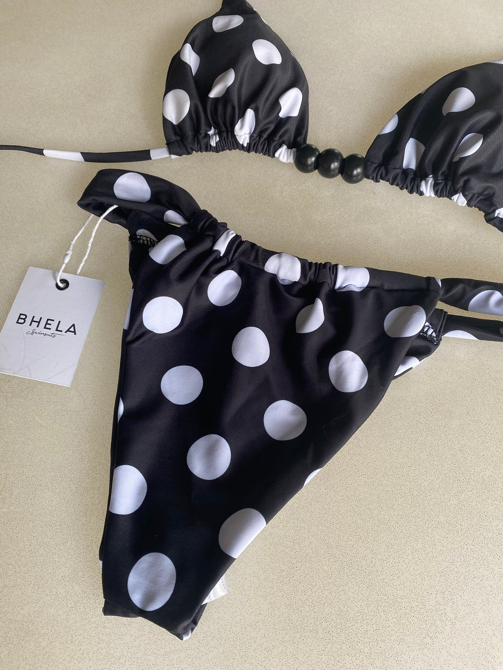 Bikini Polka Dot Negro