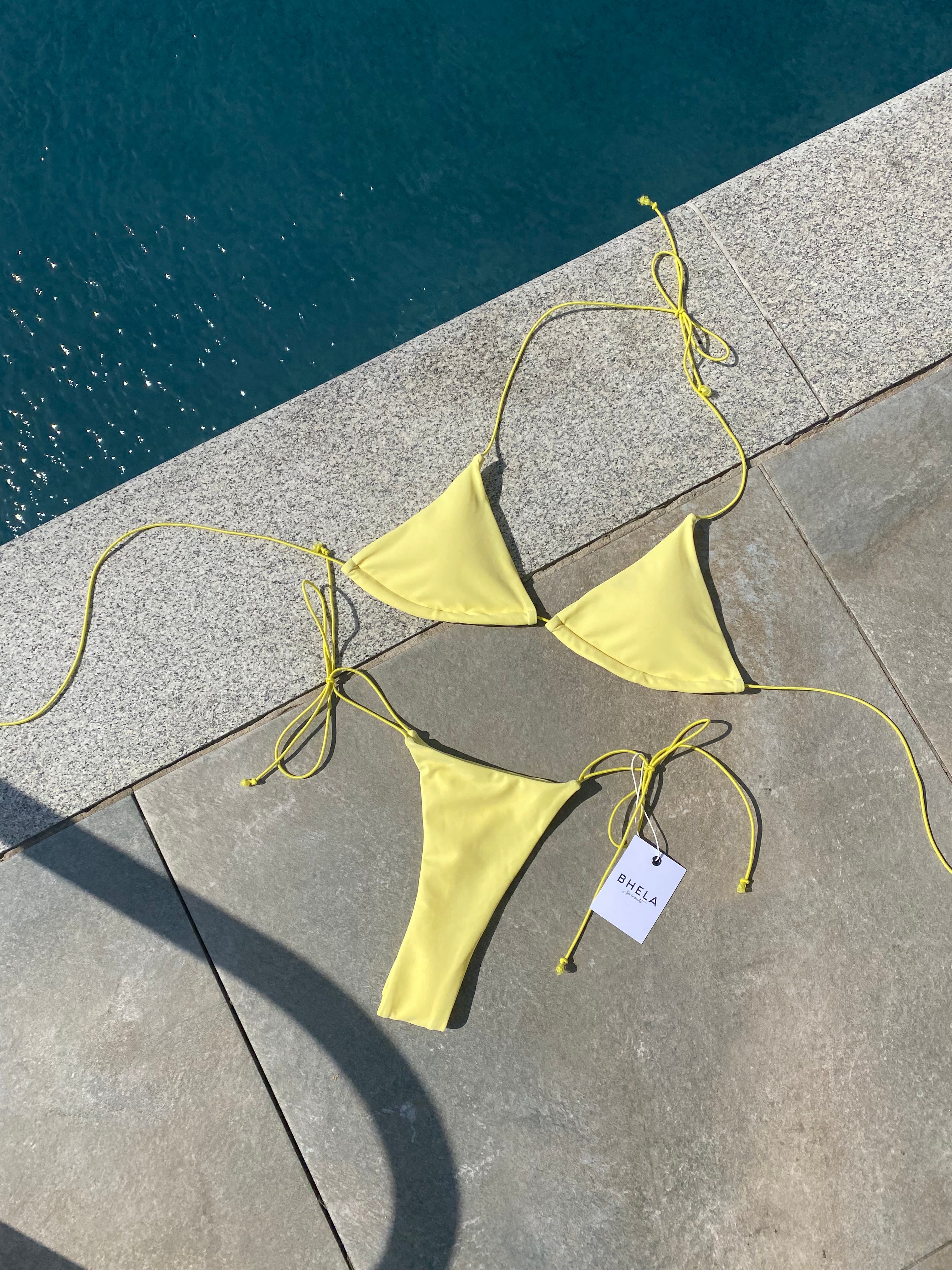 Bikini Bronceador amarillo claro