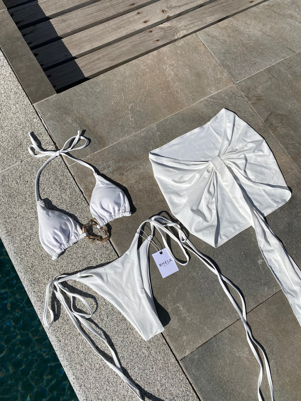 Set 3 piezas mini falda Blanco