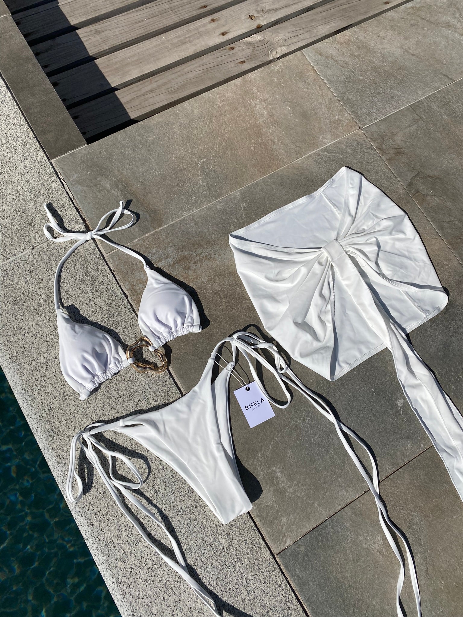 Set 3 piezas mini falda Blanco