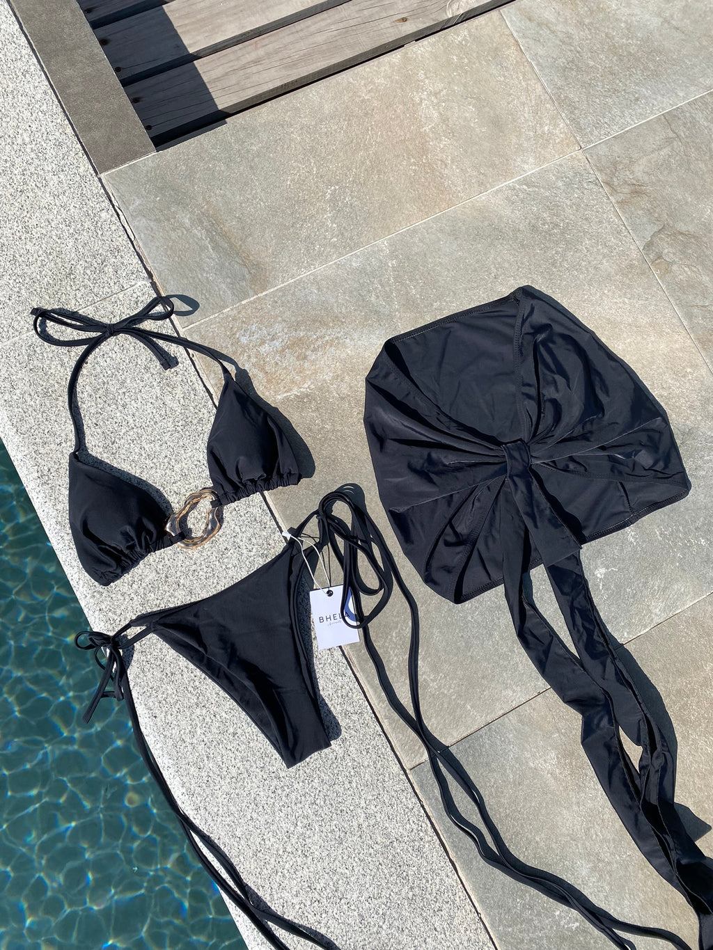 Set 3 piezas mini falda Negro