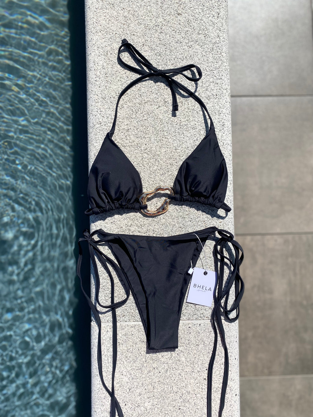 Set 3 piezas mini falda Negro