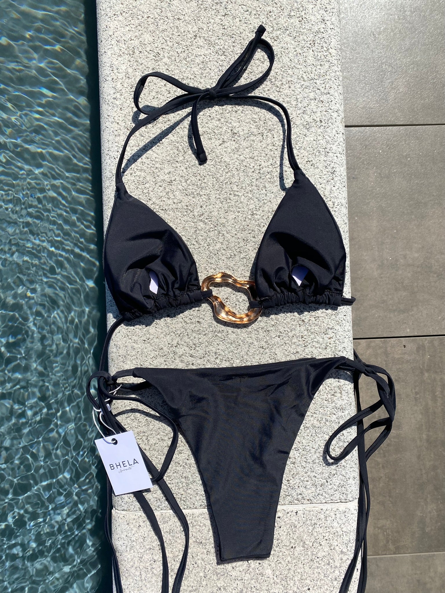 Set 3 piezas mini falda Negro