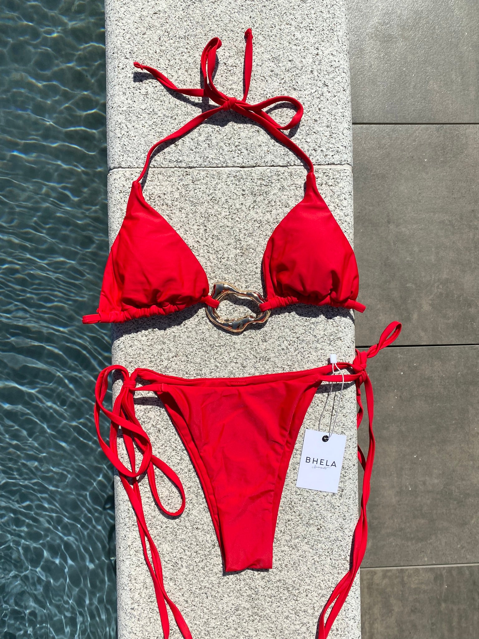 Set 3 piezas mini falda Rojo